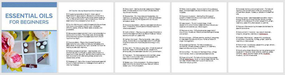 Essential Oils PLR Checklist Sneak Preview
