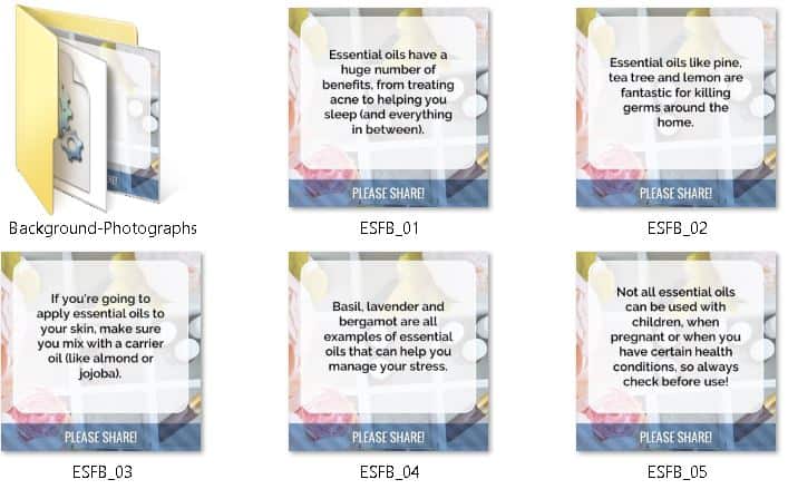 Essential Oils Premium PLR Social Graphics