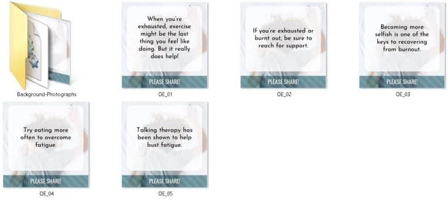 Exhaustion Premium PLR Social Graphics