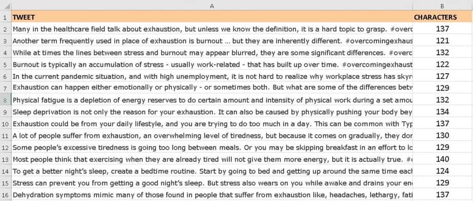 Exhaustion Premium PLR Social Tweets