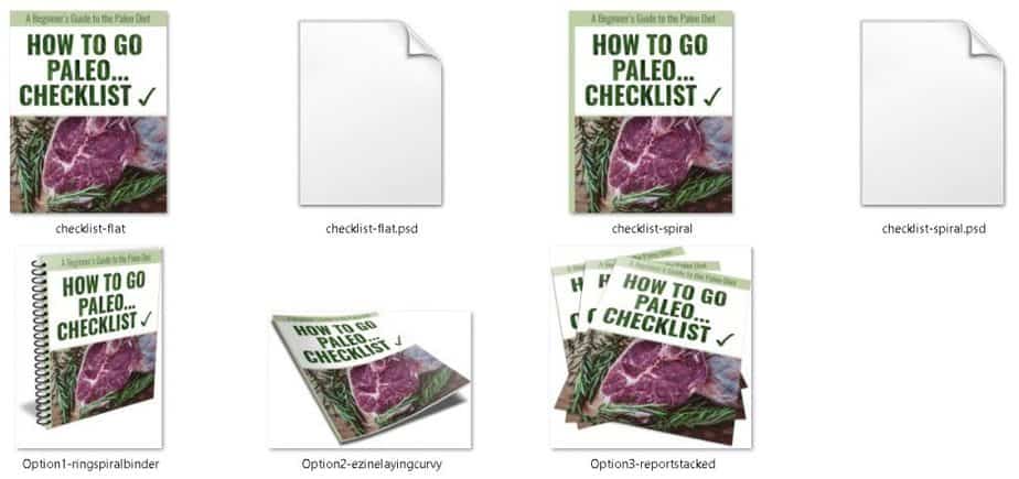 Go Paleo Premium PLR Checklist Ecovers