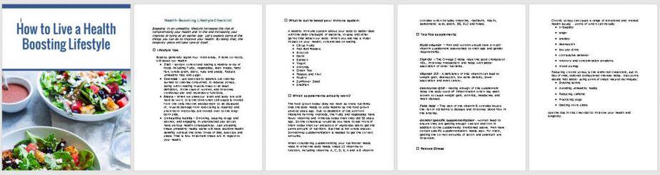 Health Boosting Lifestyle Premium PLR Checklist 1 Health Boosting Lifestyle Premium PLR Checklist 1
