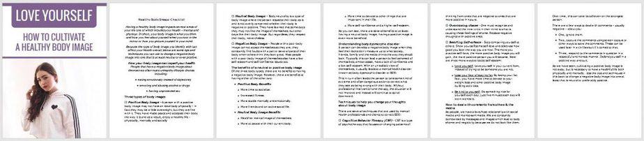 Healthy Body Image Premium PLR Checklist Sneak Preview