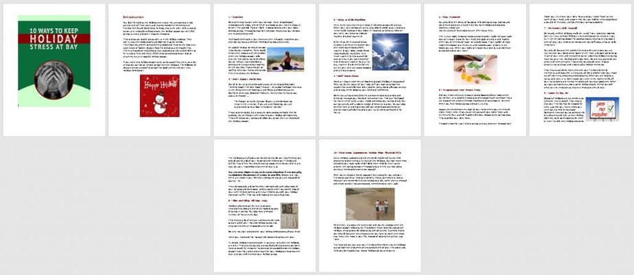 Healthy Happy Holidays Premium PLR Report Sneak Preview