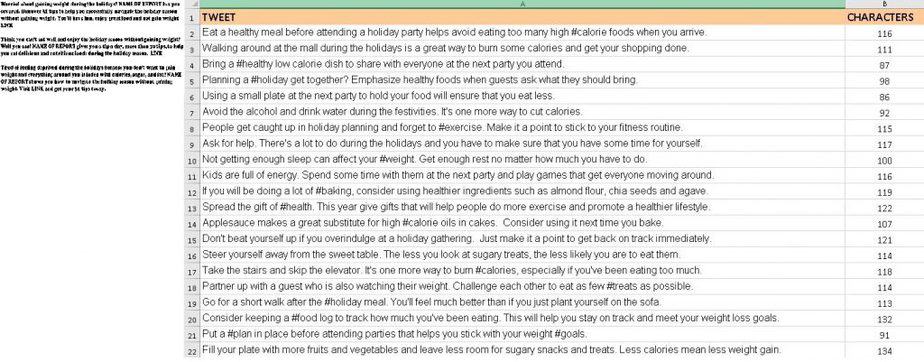 Healthy Happy Holidays Premium PLR Social Tweets and Bylines