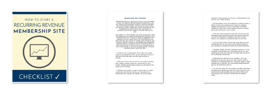 Membership Sites PLR eBook Inside Look