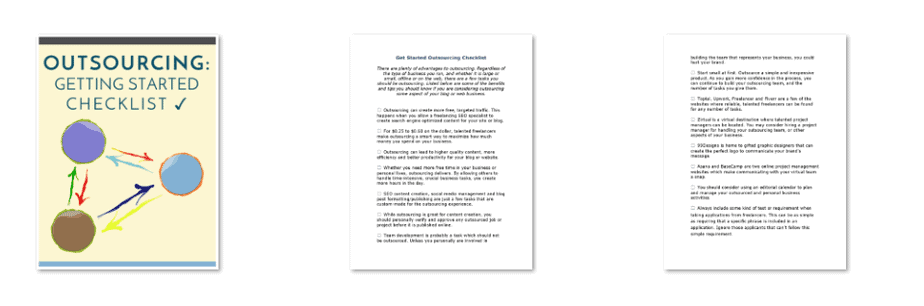 Outsourcing PLR Checklist Inside Look