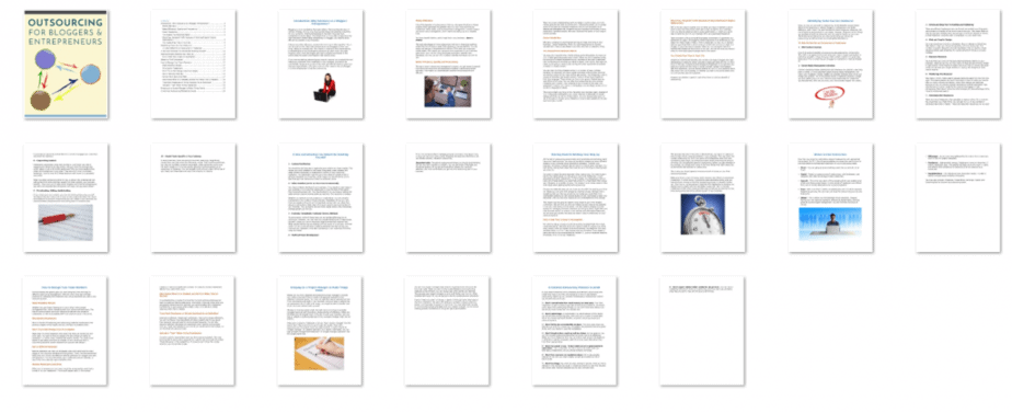 Outsourcing for bloggers PLR eBook Inside Look