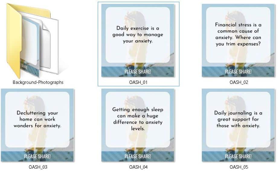 Overcoming Anxiety Premium PLR Social Graphics