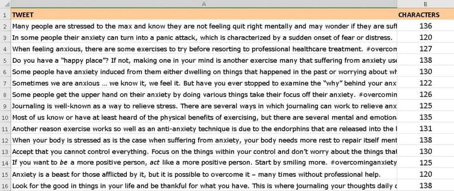 Overcoming Anxiety Premium PLR Social Tweets