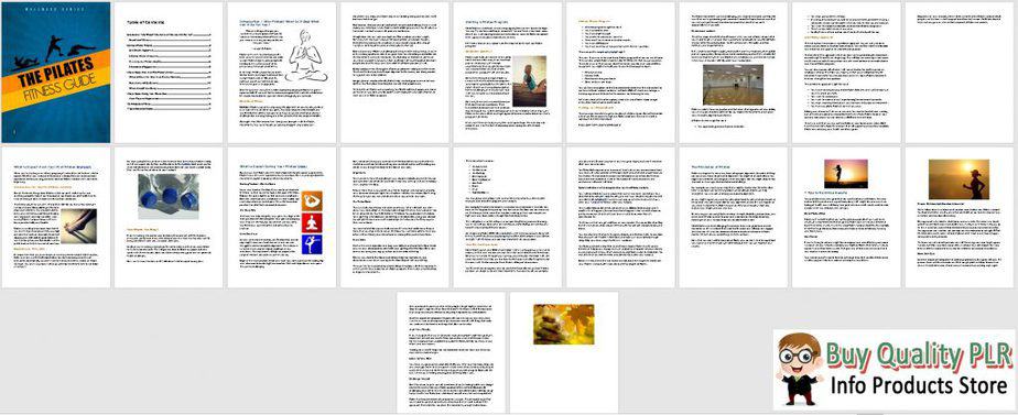 Pilates PLR Ebook Screenshot Sneak Preview