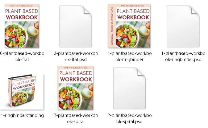 Plant Based Diets Premium PLR Workbook Ecover Files