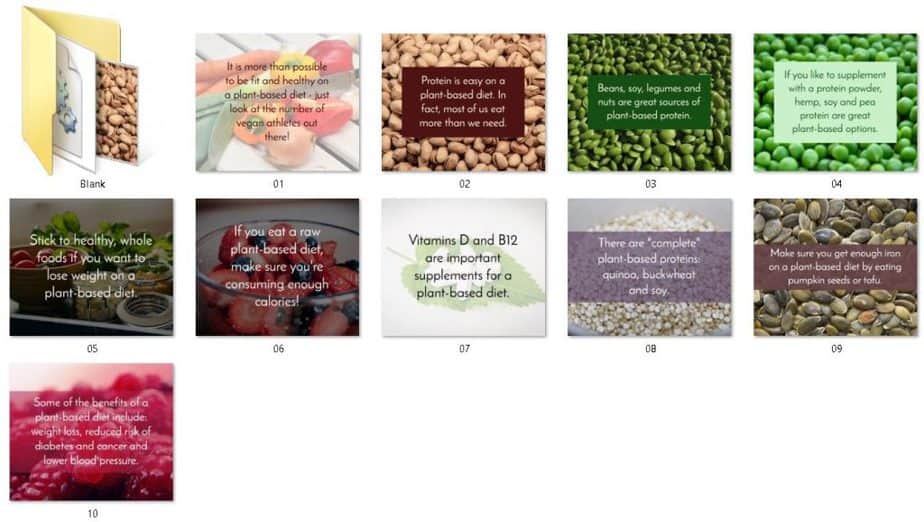 Plant Based Power Premium PLR Social Graphics