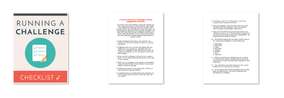 Running A Challenge PLR Checklist Inside Look