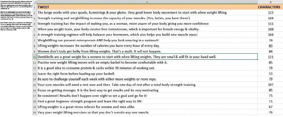 Strength Training for Women PLR Social Media Tweets and Bylines Strength Training for Women PLR Social Media Tweets and Bylines