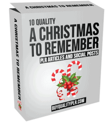 10 A Christmas to Remember PLR Articles and Social Posts