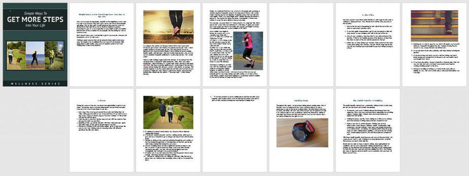 10000 Steps Premium PLR Report Sneak Preview