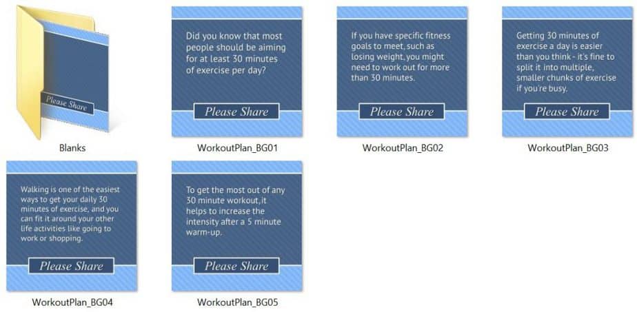 30 Minute Workouts Premium PLR Social Fitness Tips
