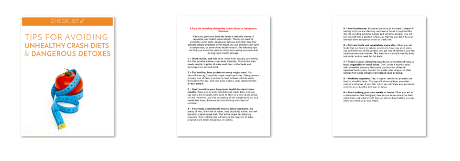 Avoid Dangerous Crash Diets Checklist Inside Look