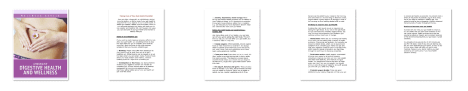 Digestive Health Wellness PLR Checklist Inside Look Digestive Health Wellness PLR Checklist Inside Look