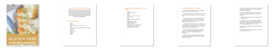 Gluten Free PLR Checklist Inside Look