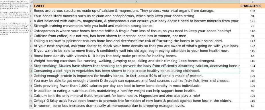 Healthy Bones Premium PLR Social Media Tweets