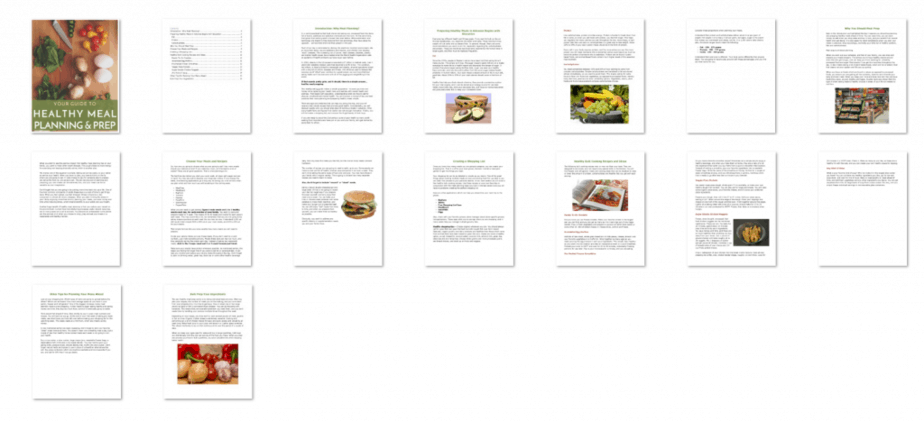 Meal Planning PLR Ebook Inside Look