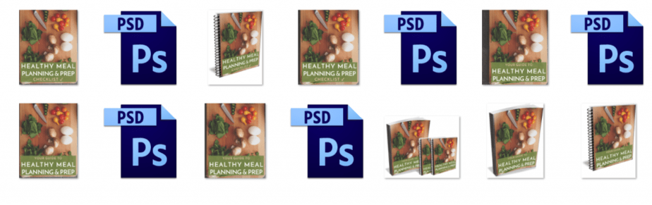 Meal Planning PLR Editable Ecovers