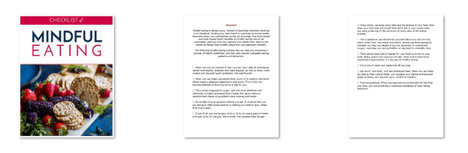 Mindful Eating Checklist Inside Look Mindful Eating Checklist Inside Look