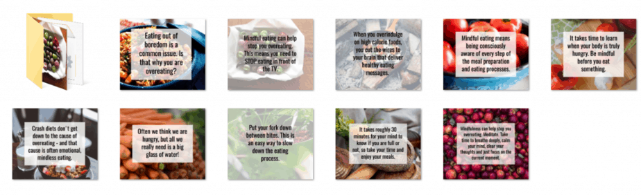 Mindful Eating PLR Social Images Mindful Eating PLR Social Images