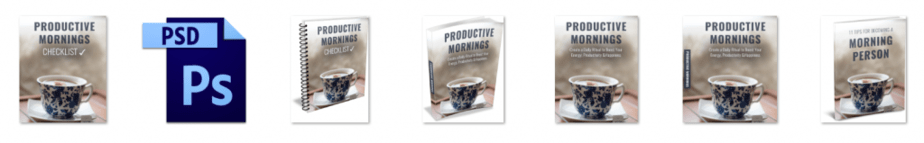 Productive Mornings PLR Editable Ecovers
