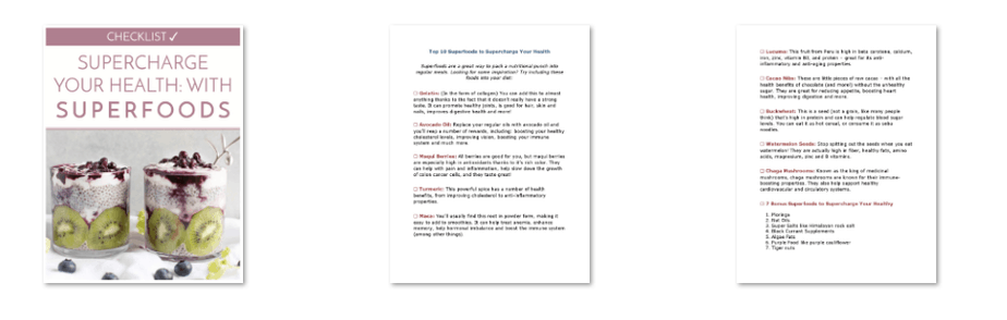 Superfoods PLR Checklist Inside Look Superfoods PLR Checklist Inside Look
