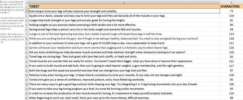 Toned Legs Premium PLR Social Media Tweets Bylines Toned Legs Premium PLR Social Media Tweets Bylines