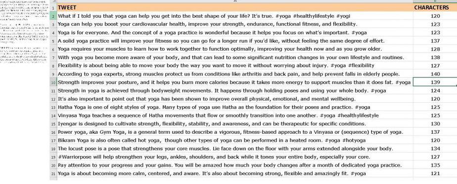 Yoga Fitness Premium PLR Social Media Tweets