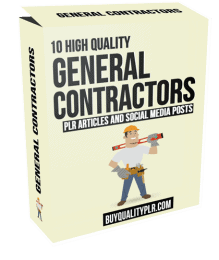 10 High Quality General Contractors PLR Articles