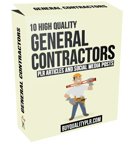 10 High Quality General Contractors PLR Articles