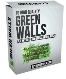 10 High Quality Green Walls PLR Articles and Social Media Posts