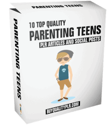 10 Top Quality Parenting Teens PLR Articles and Social Posts