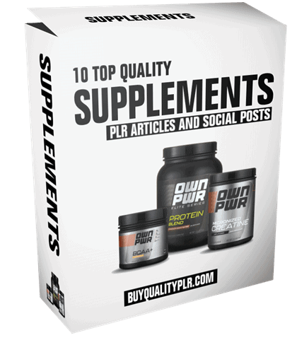 10 Top Quality Supplements PLR Articles and Social Posts