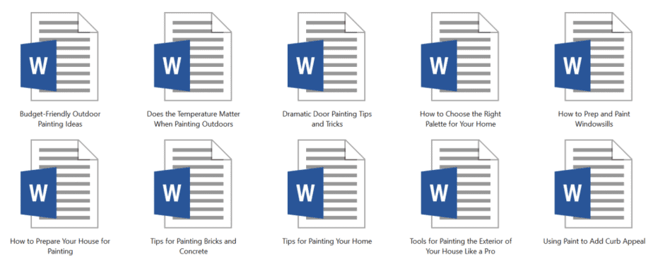 Exterior Painting PLR Articles Sample Doc