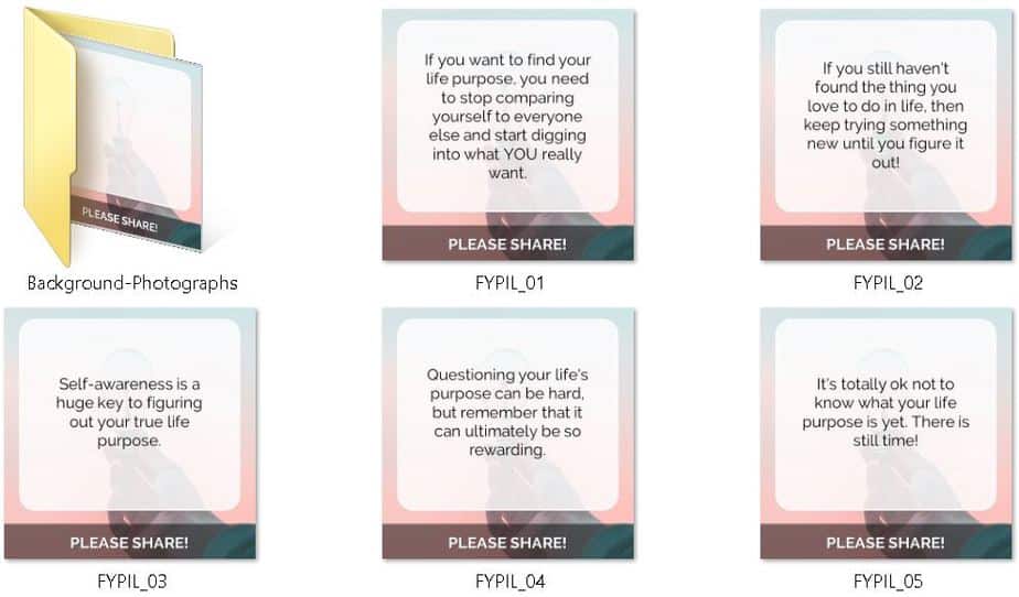 Find Your Purpose Premium PLR Social Media Graphics Find Your Purpose Premium PLR Social Media Graphics