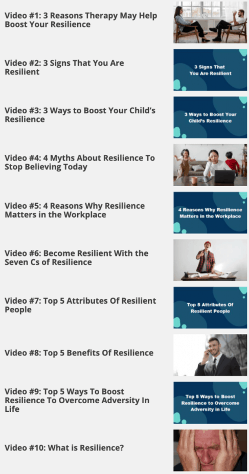 Resilience Videos