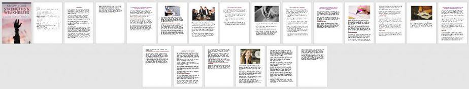 Strengths and Weaknesses Premium PLR Ebook Sneak Preview