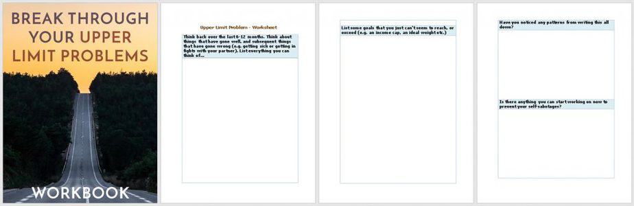 Upper Limit Problem Premium PLR Worksheet Sneak Preview