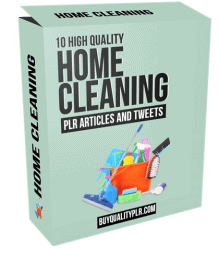 10 High Quality Home Cleaning PLR Articles and Tweets