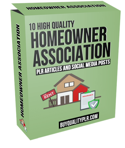 10 High Quality Homeowner Association PLR Articles and Social Media Posts