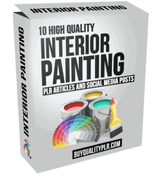 10 High Quality Interior Painting PLR Articles and Social Media Posts