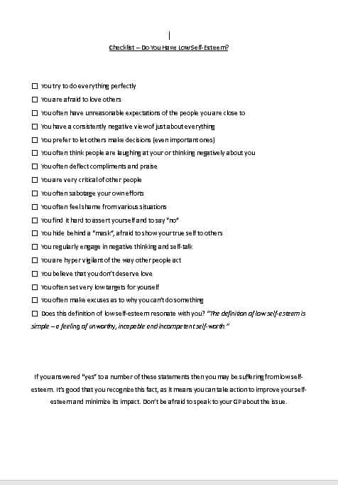 Believe in Yourself Premium PLR Checklist Believe in Yourself Premium PLR Checklist