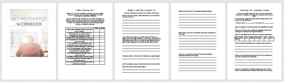 Get Motivated Premium PLR Worksheets