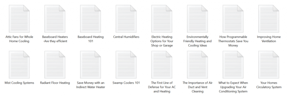 Heating and Cooling PLR Articles Sample text Heating and Cooling PLR Articles Sample text